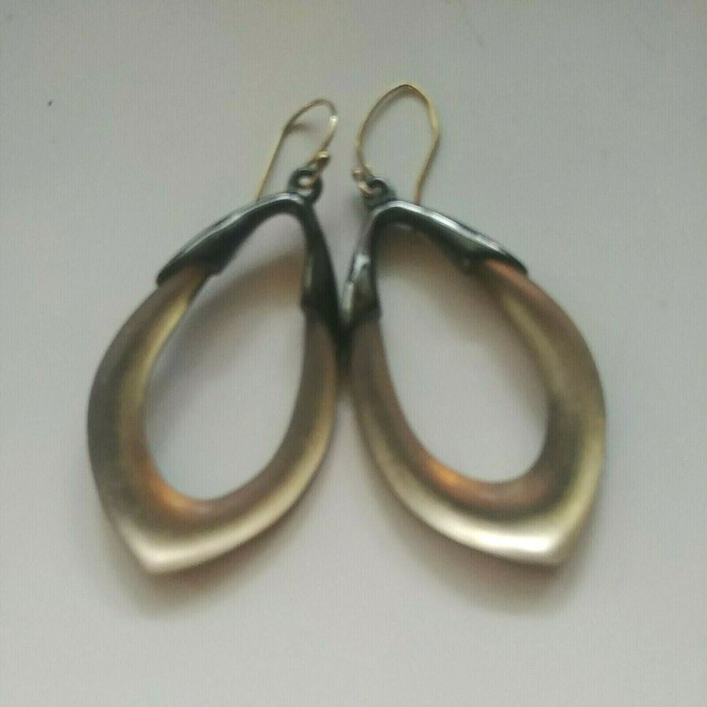 ALEXIS BITTAR Lucite Crystal Smoky Gray Dangle Hook Earrings